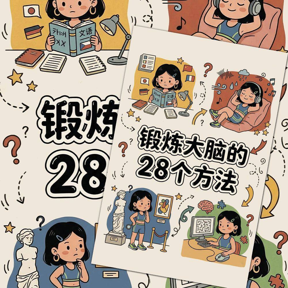 锻炼大脑方法思维提升贴纸