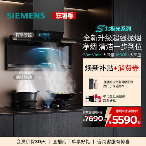 西门子双吸油烟机30m³