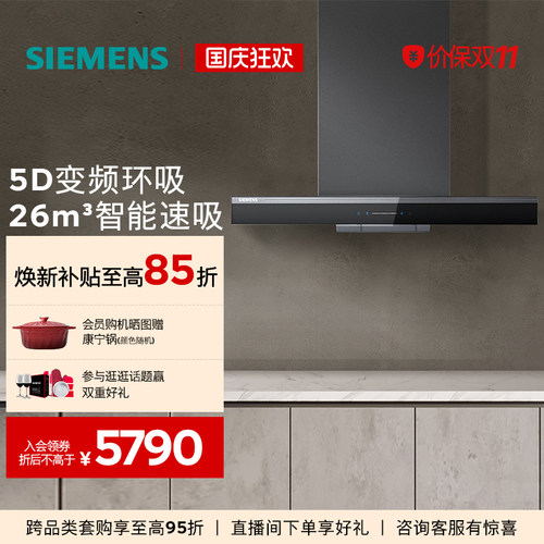 西门子欧式抽油烟机大吸力家用5D