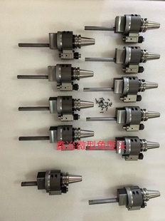 BT50加工中心龙门侧铣头BT40HSK63A角度头万向ER32双输出刀盘铣头