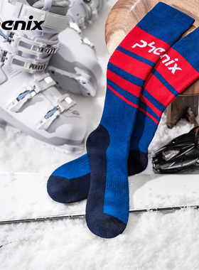 phenix菲尼克斯SKI竞技系列滑雪袜男女保暖加厚长筒袜子羊毛混纺