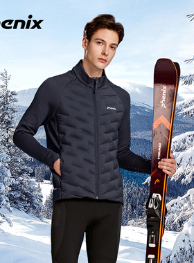 phenix菲尼克斯羽绒内胆针织拼接保暖排汗滑雪中间层户外运动外套