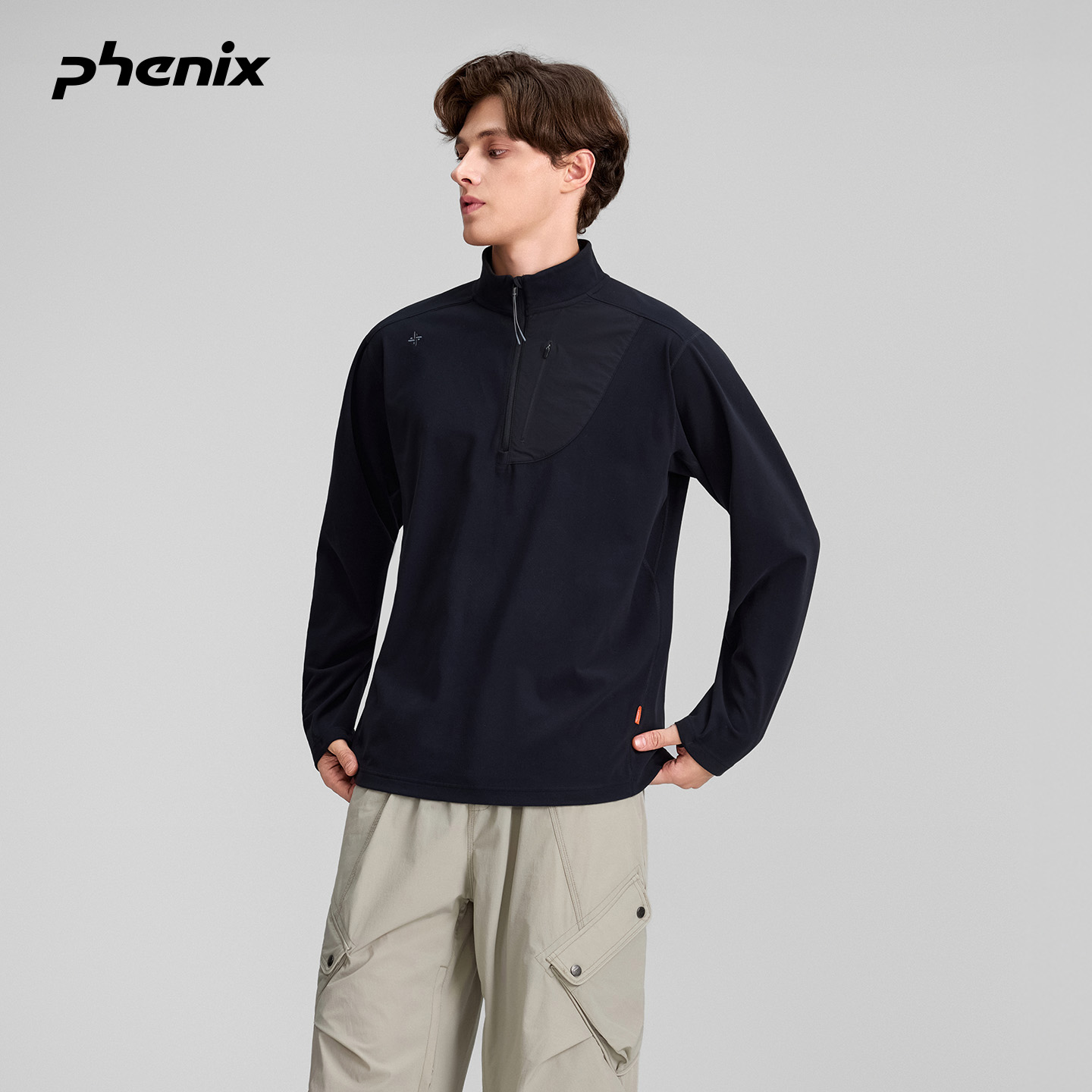 +phenix长袖德绒T恤男亲肤针织