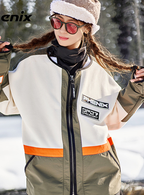 phenix菲尼克斯SP27男女款抓绒衣中层无帽摇粒绒卫衣滑雪保暖外套