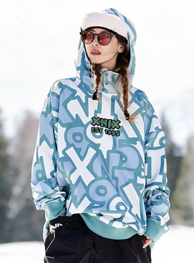 phenix菲尼克斯X-niX男女款滑雪卫衣宽松版户外防泼水连帽外套