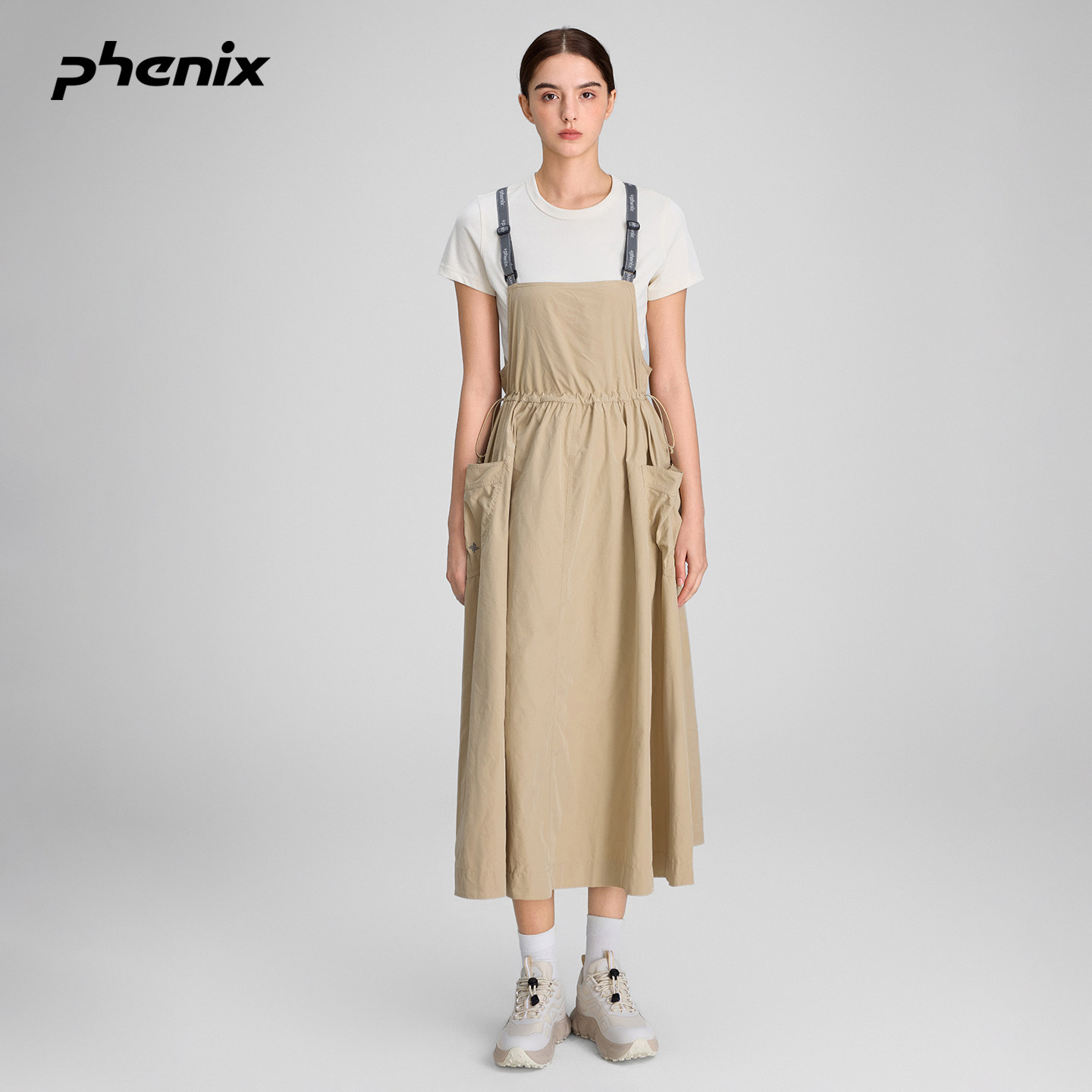 +phenix菲尼克斯户外工装背带连衣裙无袖设计感温柔百搭显瘦裙子,运动服/休闲服装,运动连衣裙,淘宝优惠券,粉丝福利购,淘宝优惠卷