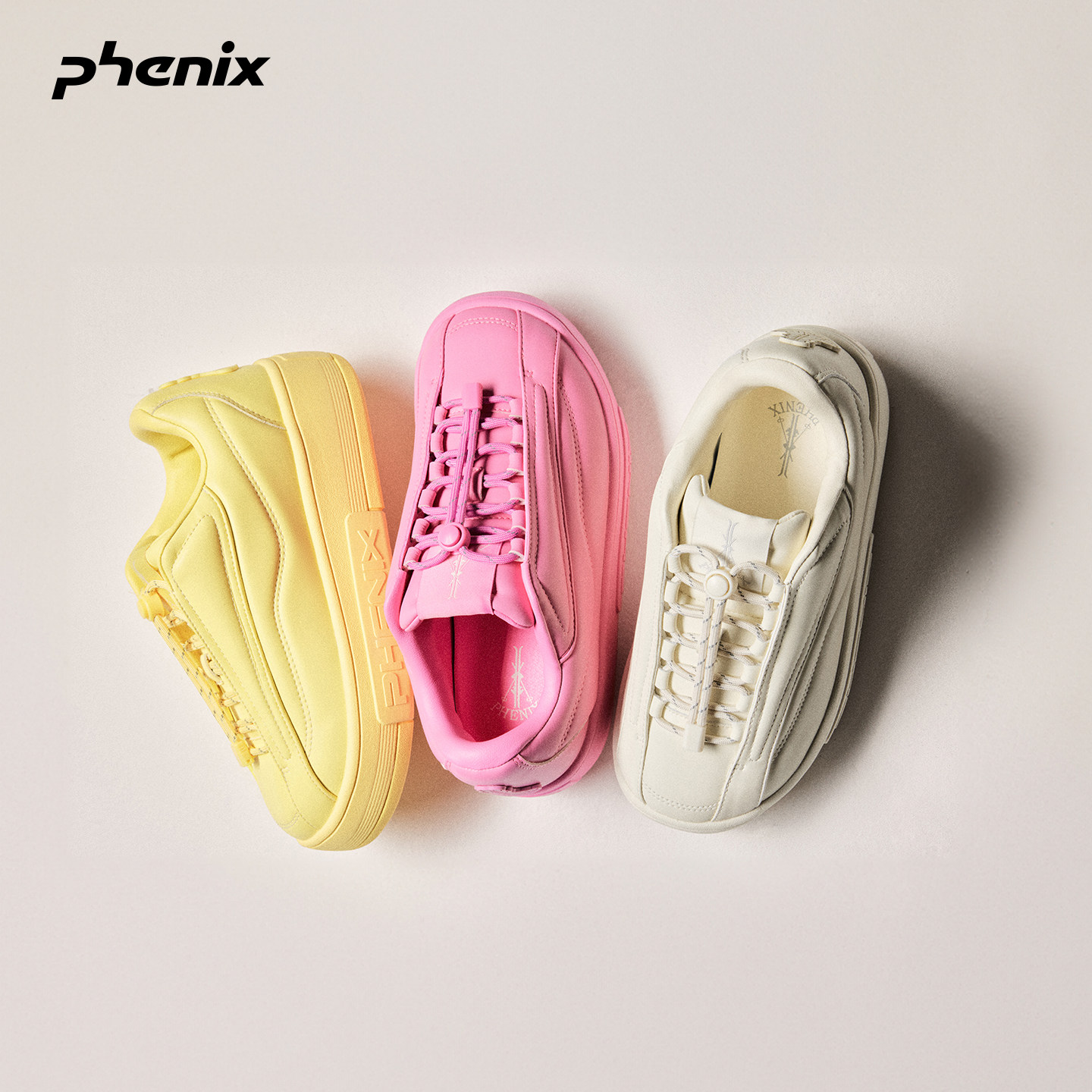 phenix多巴胺厚底板鞋女新款运动图片