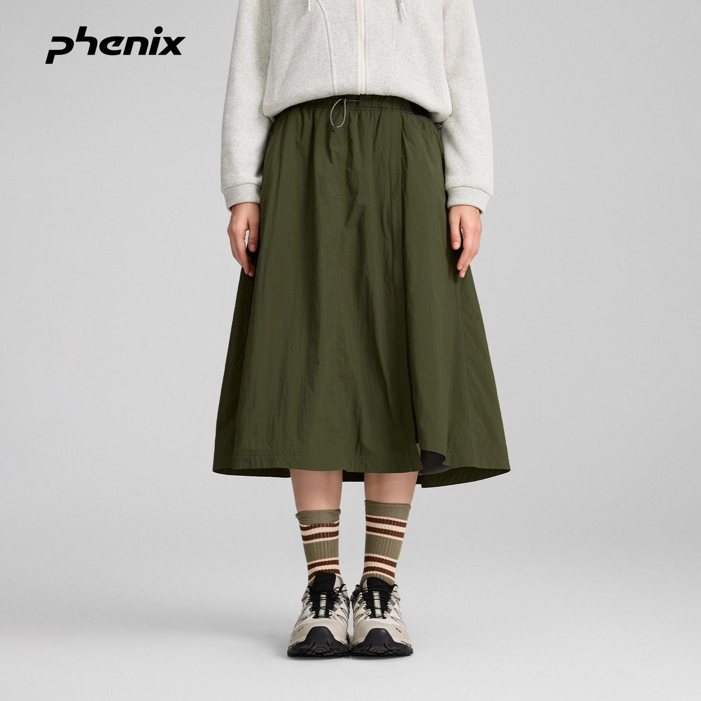 +phenix菲尼克斯户外梭织加绒半身裙女2025新款休闲防水纯色裙子,运动服/休闲服装,运动半身裙,淘宝优惠券,粉丝福利购,淘宝优惠卷