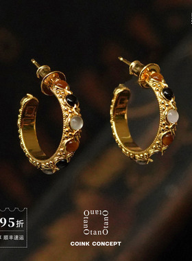 OTANO Astraios Earring 原创小众设计师复古质感高级感金色耳环