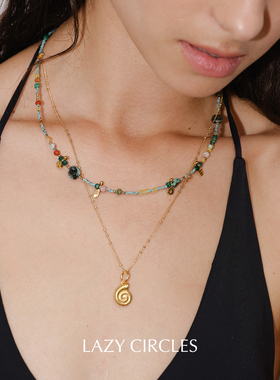 LAZY CIRCLES 海螺耳语项链套组 原创小众设计复古休闲度假 默叙