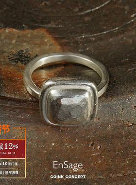 ENSAGE Mini Ring 几何细圈戒指 925纯银手工原创设计师小众气质X