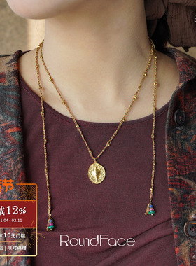 ROUNDFACE Vessel圣杯像编绳项链 原创设计小众复古气质吊坠 默叙