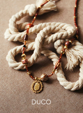 DUCO 花环红石项链 原创小众设计师个性气质高级感礼物默叙