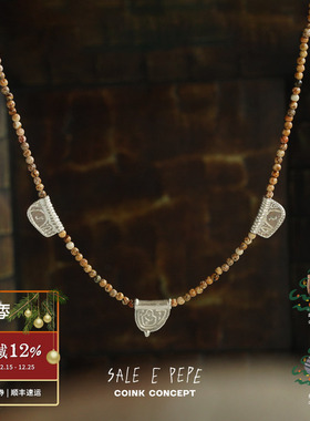 SALEEPEPE图画石壁画串珠项链