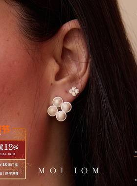MOI IOM 波点肌理耳钉 纯银原创设计银饰耳饰耳环 默叙