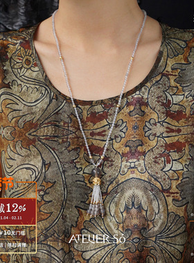 ATELIERSO玛瑙串珠流苏项链