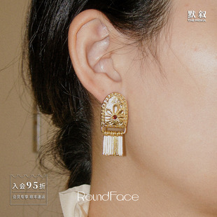 ROUNDFACE Lattice花窗耳环 原创设计师小众复古耳钉耳饰 默叙