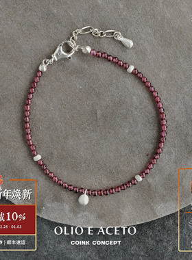 OLIOEACETO石榴石露珠串珠手链
