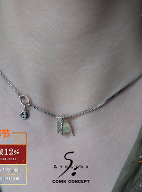 ATELIERSO925银缠绕葡萄石项链