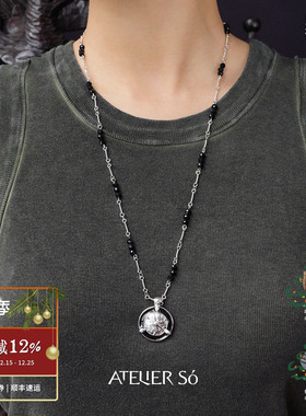 ATELIERSO圆环玛瑙怀表长项链
