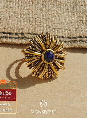 MONSECRET纽扣棕榈戒指