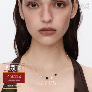 原创小众设计师七夕锁骨链 SALE 纯银心愿项链 PEPE胡椒盐 默叙
