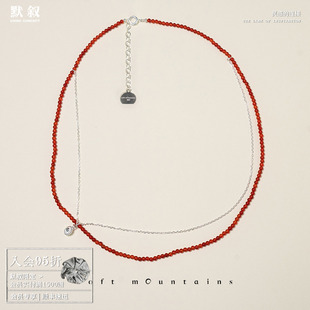 Red SOFT The Line項(xiàng)鏈 MOUNTAINS軟山 純銀鎖骨鏈原創(chuàng)設(shè)計(jì)師默敘