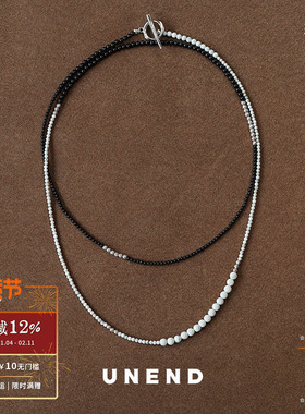 UNEND 倾落Cascade长项链 纯银小众原创设计简约气质玛瑙毛衣链