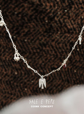 SALEEPEPE纯银小鸟风铃项链
