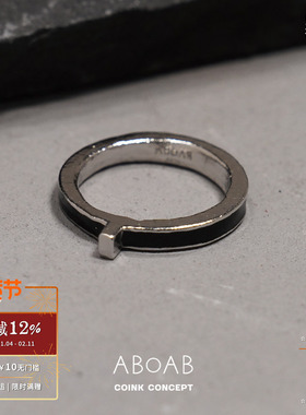 ABOAB Black Thread戒指 925纯银原创设计手工肌理独特气质高级感