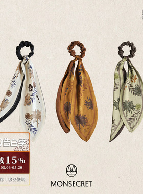MONSECRET 棕榈寻踪发带 原创设计小众丝巾发饰包饰 默叙