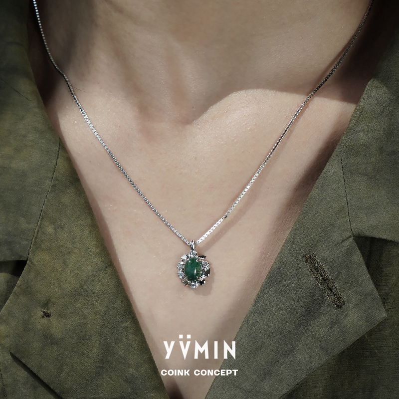 YVMIN尤目水草涟漪纯银项链