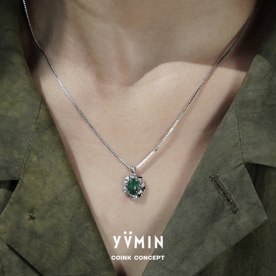 YVMIN尤目水草涟漪纯银项链