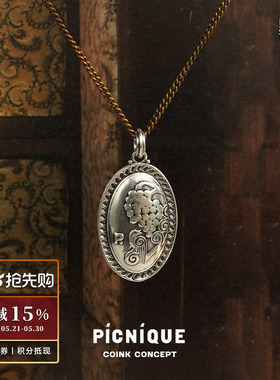 PICNIQUE夜莺与果实复古钱币项链