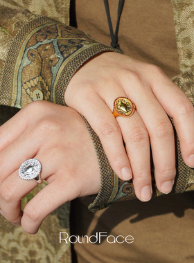 ROUNDFACE Vessel圣杯戒指 纯银原创设计小众度假金色配饰 默叙