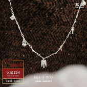 原创小众设计师锁骨链 SALE 纯银小鸟风铃项链 PEPE胡椒盐 默叙
