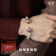 默叙 原创设计质感雕刻拉丝银饰 UNEND止续 纯银光织Glow宽手镯