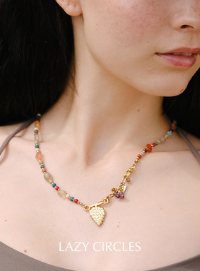 LAZY CIRCLES 葡萄织梦项链 原创复古休闲度假锁骨链 默叙