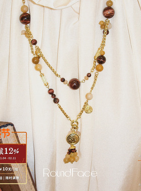 ROUNDFACE Fable寓言项链 原创设计复古吊坠毛衣链 默叙