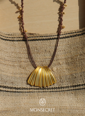 MONSECRET棕榈叶编绳项链