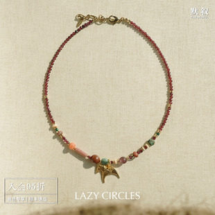 原创小众设计复古锁骨链 奇幻小马项链 默叙 CIRCLES LAZY