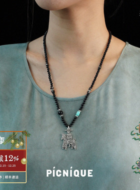 PICNIQUE 骑士朋友串珠项链 原创小众设计师休闲度假串饰默叙