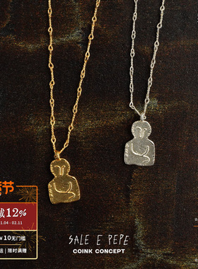 SALEEPEPE蒙娜丽莎吊坠项链