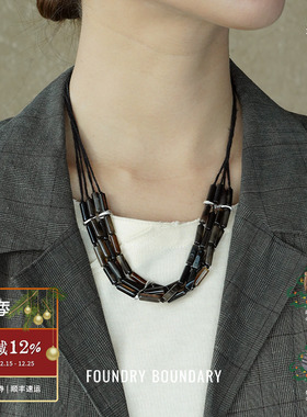 玛瑙果瓤多层项链锁骨链