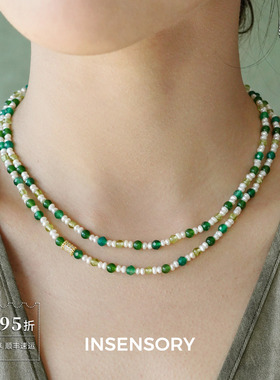 林间双层淡水珍珠项链