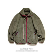 21AW 夹克外套 双色摇粒绒刺绣多功能宽松长袖 KAPITAL 平田和宏