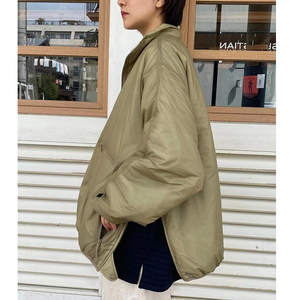 dalwa pler39s日系户外机能宽松休闲半拉链双面穿棉服夹克外套