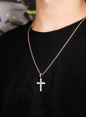 新款白铜十字架百搭情侣