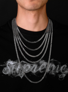 TOP不锈钢古巴链锁骨链不褪色