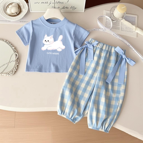 法国mxag女.童短袖套装夏